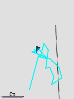 Garmin eTrek 22x screenshot showing GPS position variation